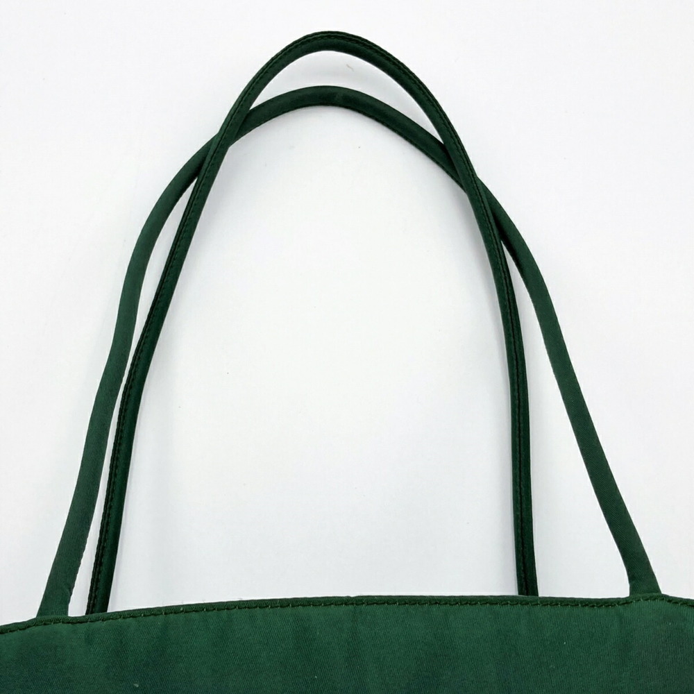 PRADA tote bag shoulder nylon logo plate green ladies men unisex - Picture 8 of 10